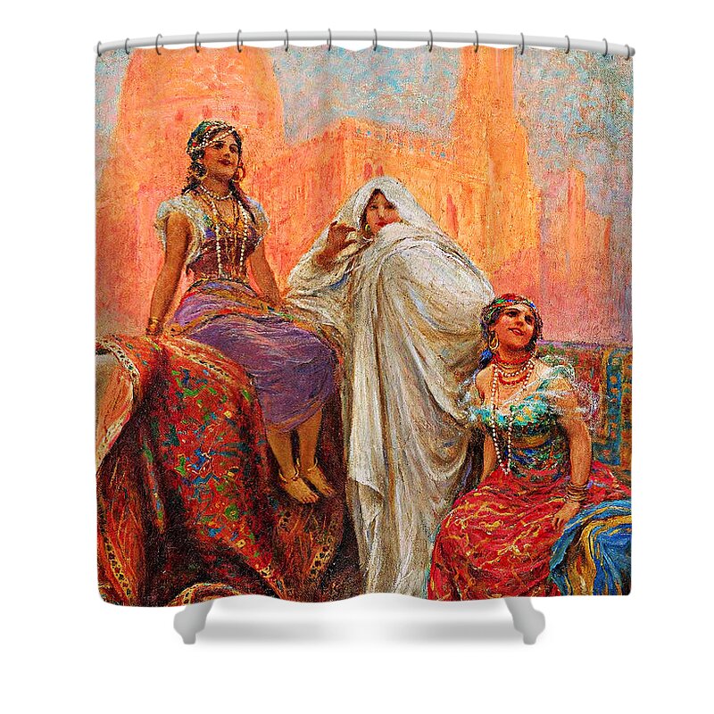 Women Shower Curtain featuring the photograph Fabio Fabbi Three Women by Munir Alawi