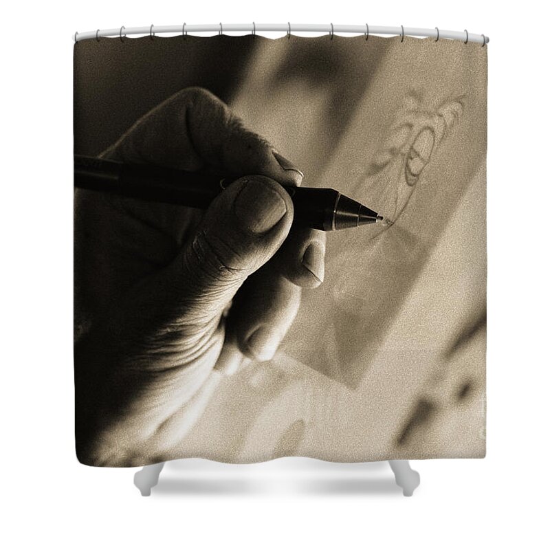 Animation Shower Curtain featuring the photograph Faceless by James L Davidson