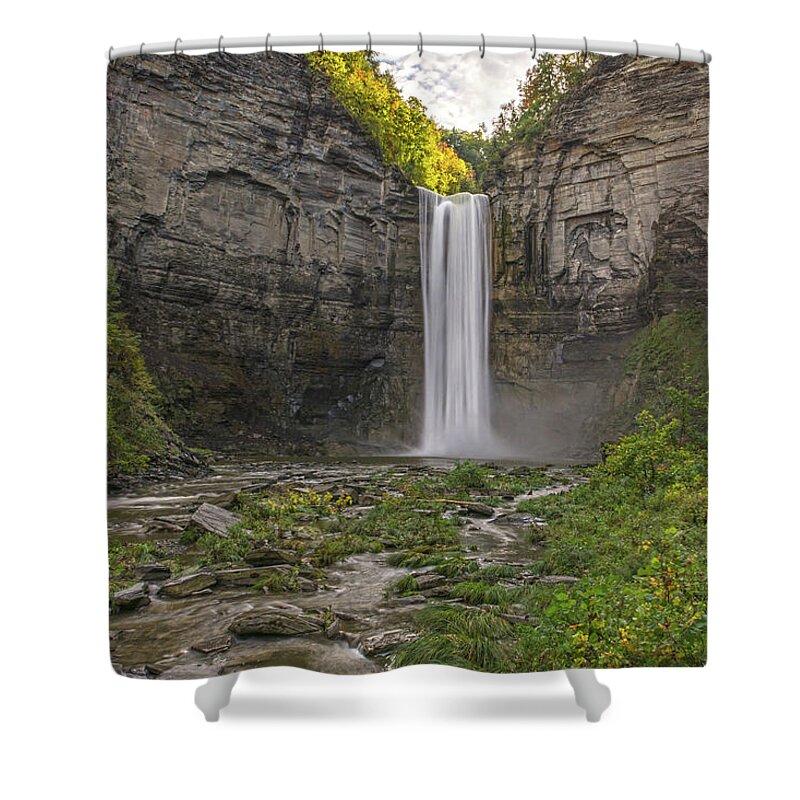 Taughannock Falls State Park Shower Curtain featuring the photograph Faces In The Stone by Angelo Marcialis