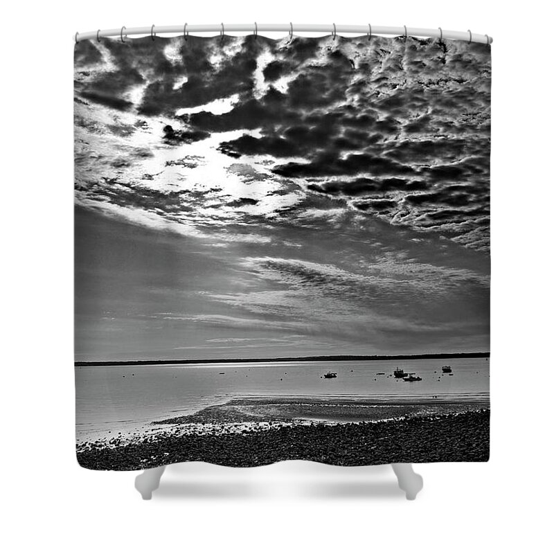 Nature Shower Curtain featuring the photograph Fading Light In Maine by Skip Willits