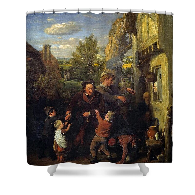 William Mulready - Fair Time ('returning From The Ale-house') 1809-1839 Shower Curtain featuring the painting Fair Time by MotionAge Designs