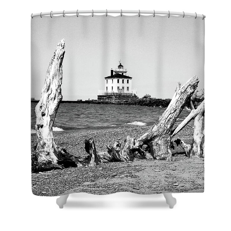 Driftwood Shower Curtain featuring the photograph Fairport Harbor Lighthouse by Michelle Joseph-Long