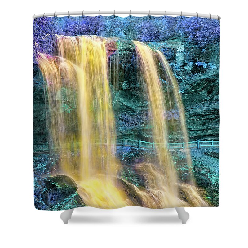 Landscape Shower Curtain featuring the photograph Fairyland Falls 2 by John M Bailey