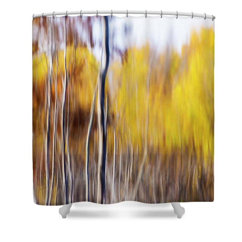 Abstract Shower Curtain featuring the photograph Fall Abstract by Mircea Costina Photography