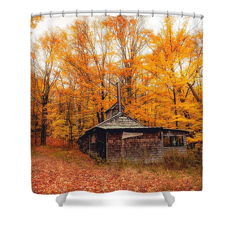 Fall Shower Curtain featuring the photograph Fall At The Sugar House by Robert Clifford