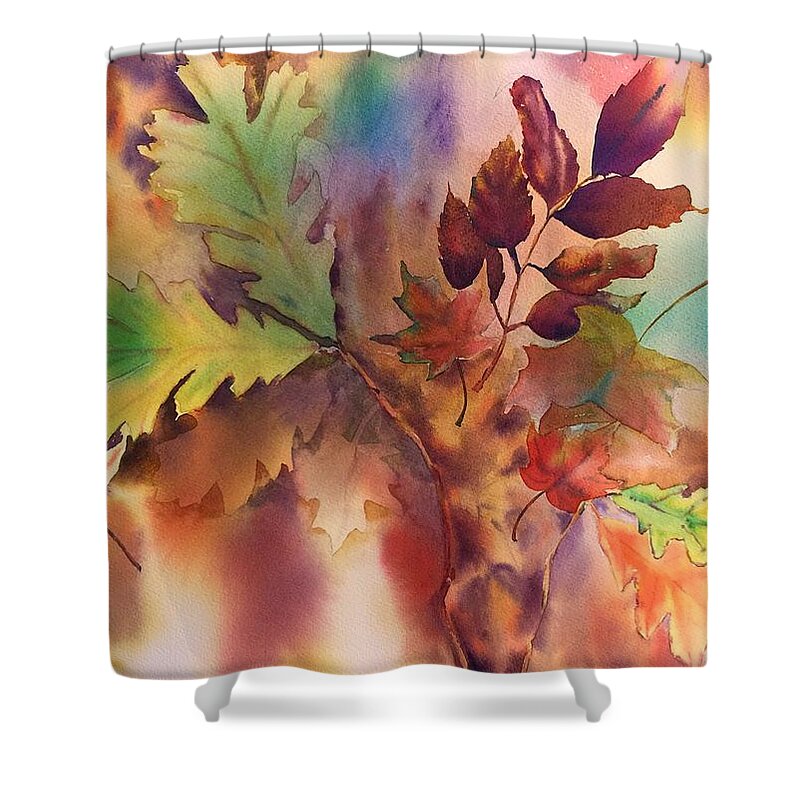 Fall Shower Curtain featuring the painting Fall Bouquet by Tara Moorman