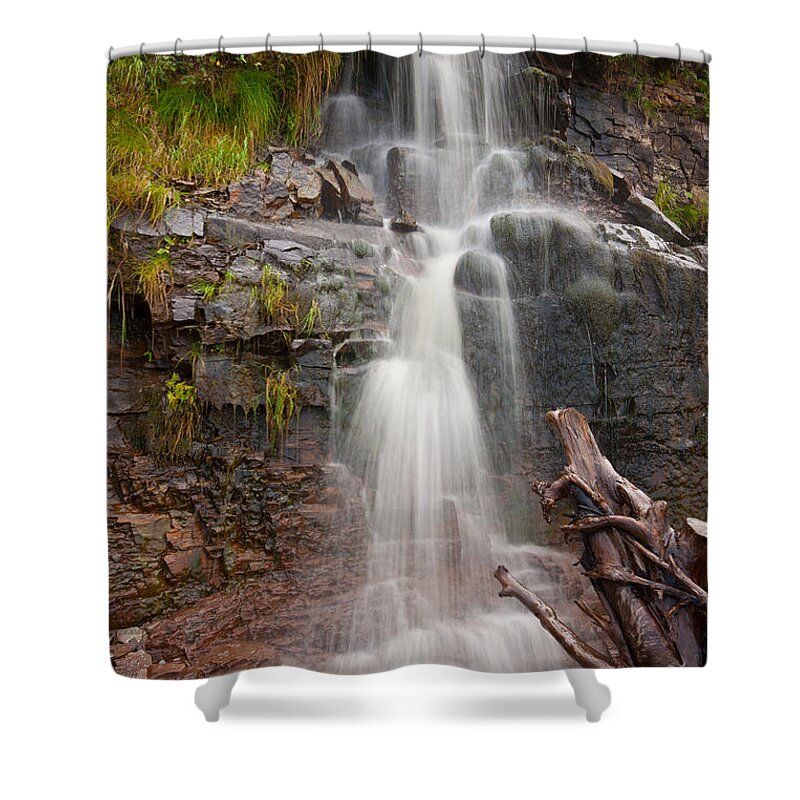 Raven Head Wilderness Shower Curtain featuring the photograph Fall Brook Waterfall by Irwin Barrett