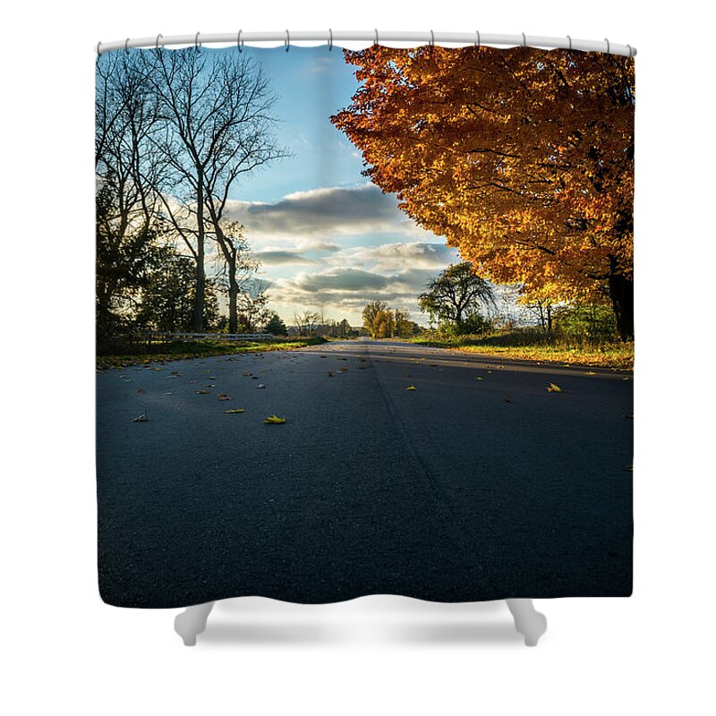 Fall Shower Curtain featuring the photograph Fall Day by Lester Plank