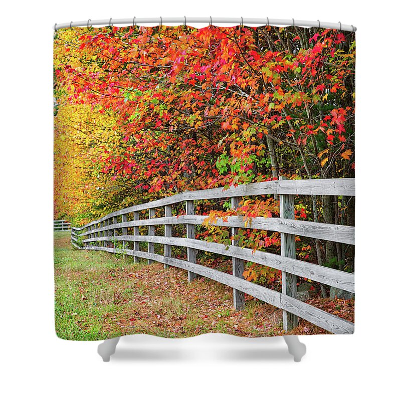 Fall Shower Curtain featuring the photograph Fall Fence by Robert Clifford