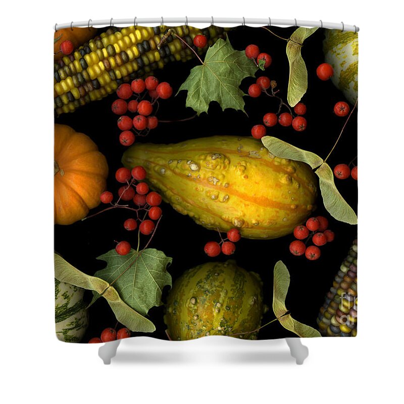 Slanec Shower Curtain featuring the photograph Fall Harvest by Christian Slanec