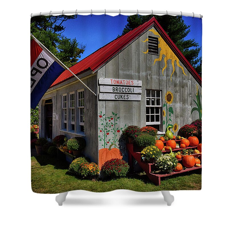 Shack Shower Curtain featuring the photograph Fall Is Here by Tricia Marchlik