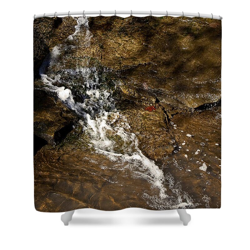Broadwater Falls Shower Curtain featuring the photograph Fall Runoff at Broadwater Falls by Michael Dougherty