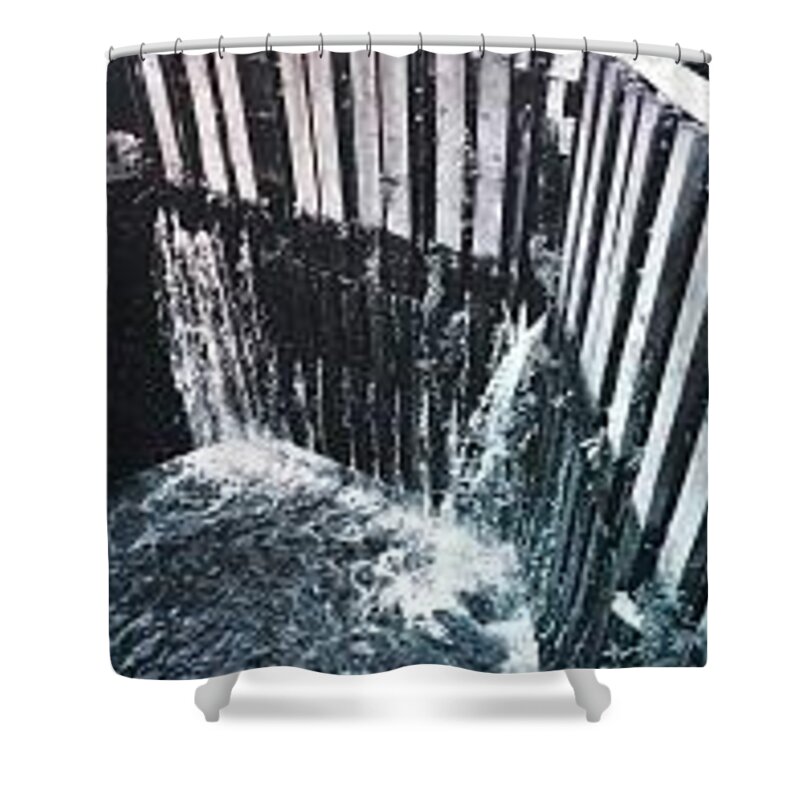 River Shower Curtain featuring the photograph Falling Water by Trystan Oldfield