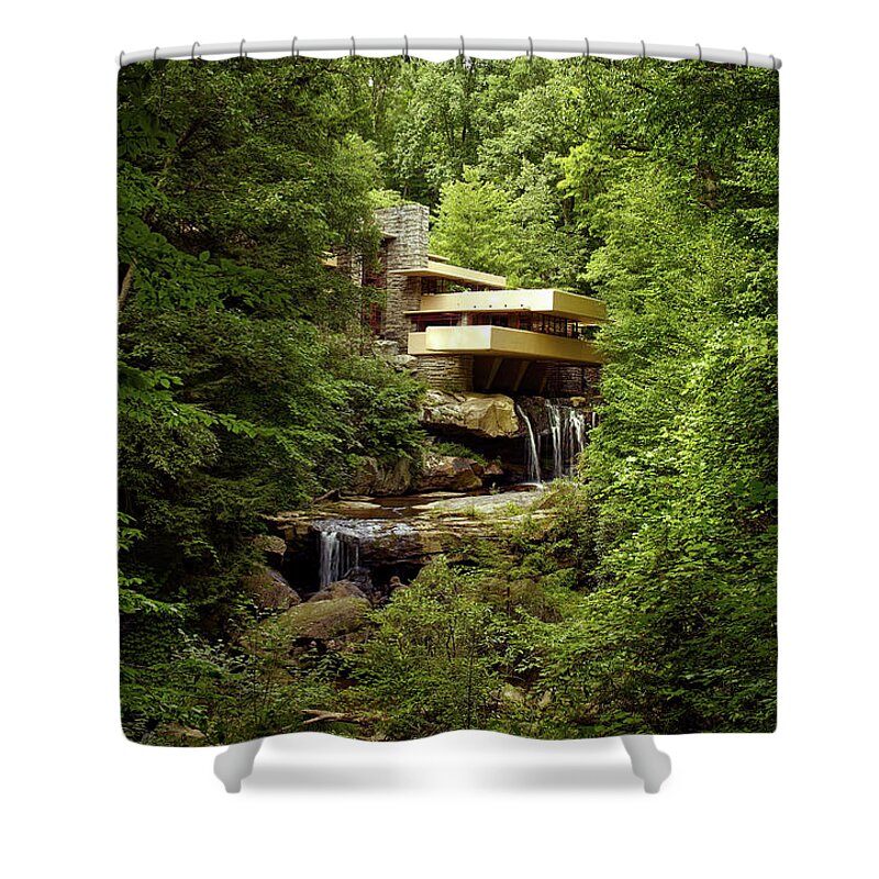 Fallingwater Shower Curtain featuring the photograph Fallingwater by Mountain Dreams
