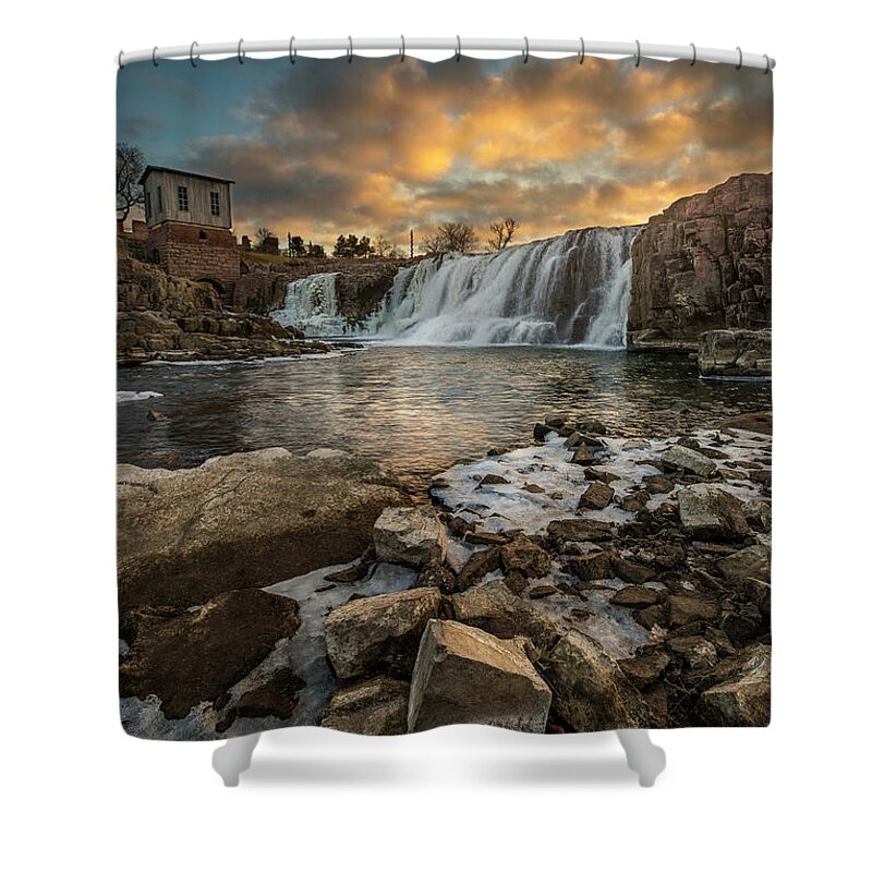 Sioux Falls Shower Curtain featuring the photograph Falls by Aaron J Groen