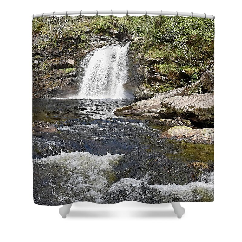 Waterfall Shower Curtain featuring the photograph Falls of Falloch by Kuni Photography