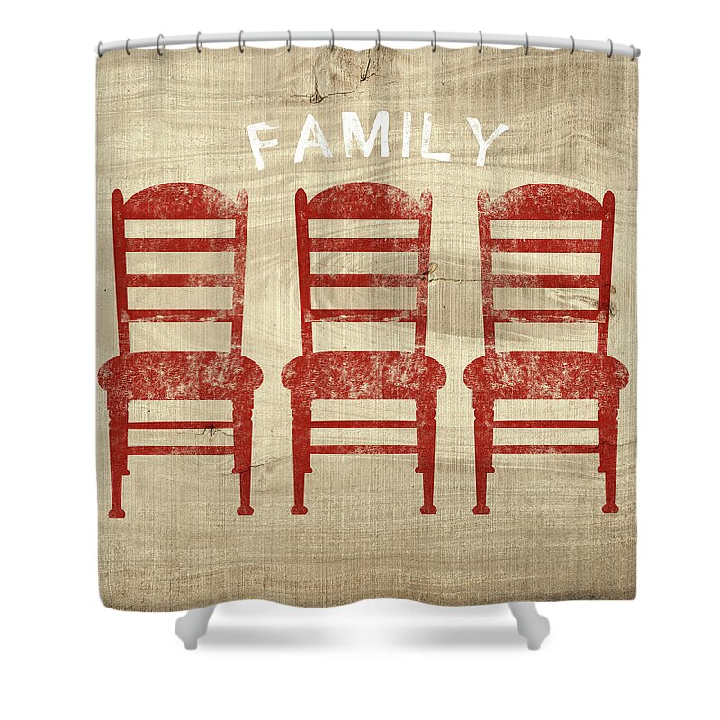 Country Shower Curtain featuring the mixed media Family- Art by Linda Woods by Linda Woods