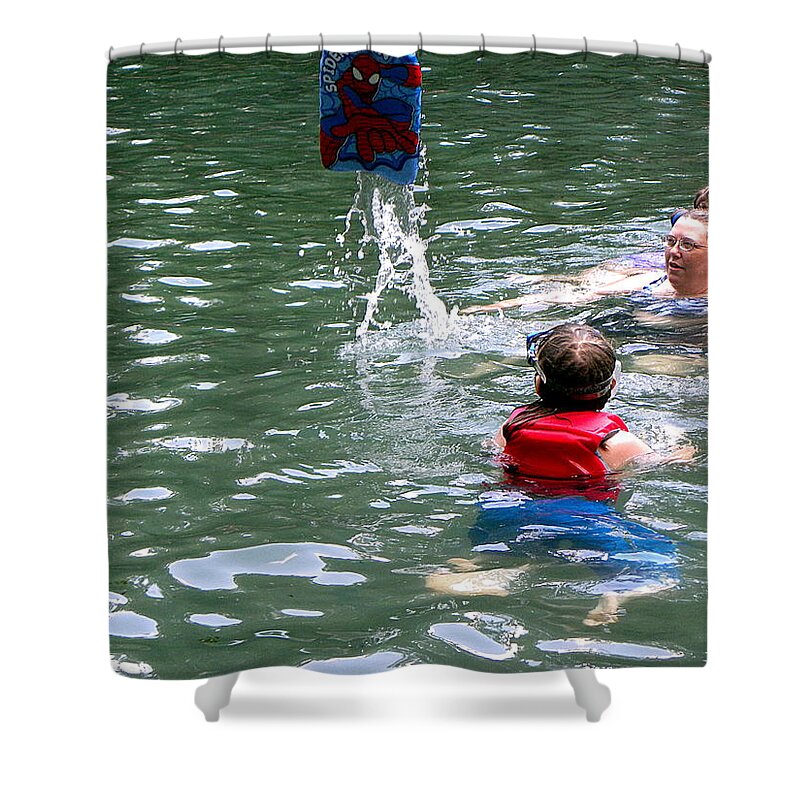 Wekiwa Springs State Park Shower Curtain featuring the photograph Family Fun 2016 by Christopher Mercer