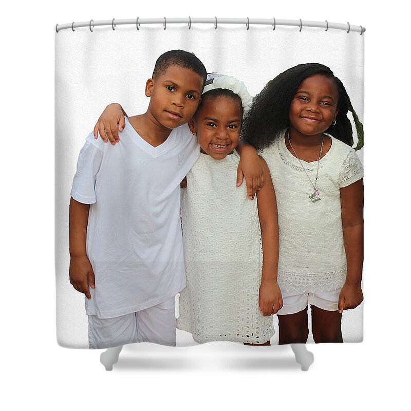 Kids Shower Curtain featuring the photograph Family Love by Audrey Robillard