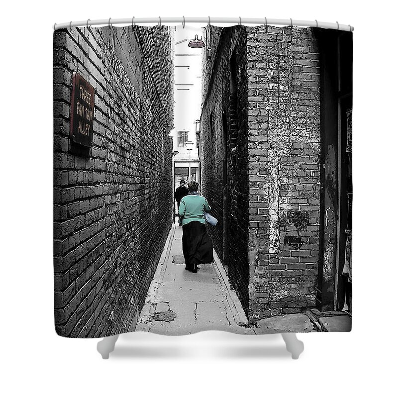 Fan Tan Alley Shower Curtain featuring the photograph Fan Tan Alley by Micki Findlay