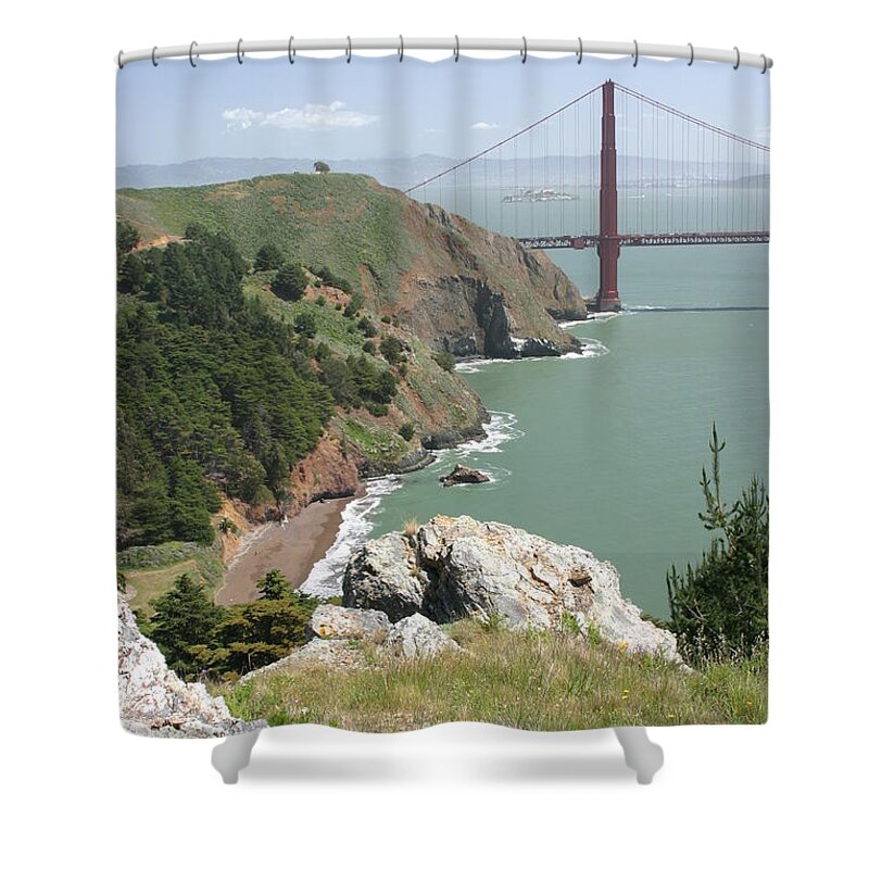 Golden Shower Curtain featuring the photograph Far and Away by Jeff Floyd CA