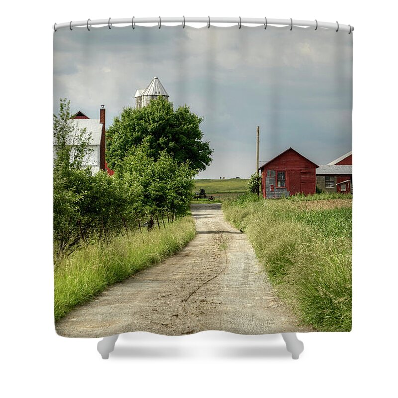 Farm Shower Curtain featuring the photograph Farm by Ann Bridges