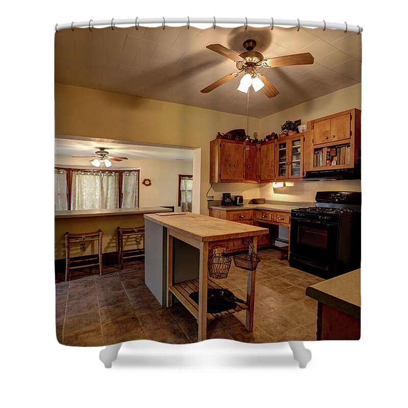 Kitchen Shower Curtain featuring the photograph Farm Kitchen by Jeff Kurtz