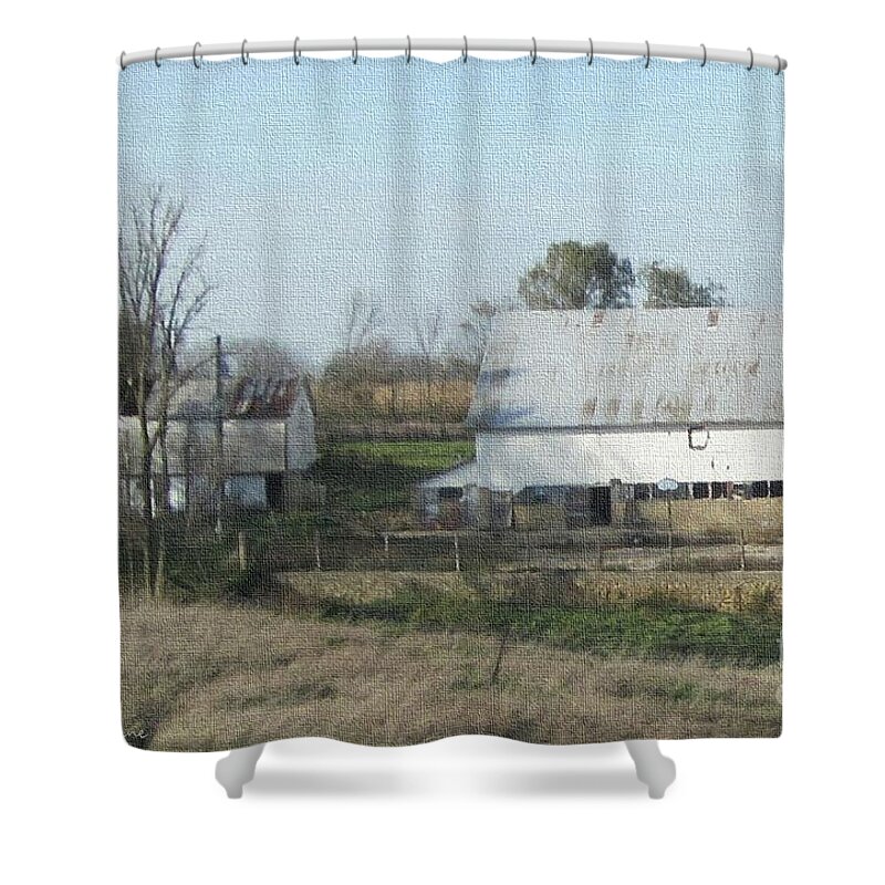 Photography Shower Curtain featuring the photograph Farm Land by Kathie Chicoine