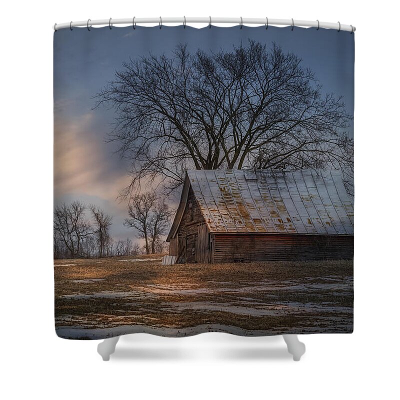 Farm Shed Shower Curtain featuring the photograph Farm Shed 2016-1 by Thomas Young