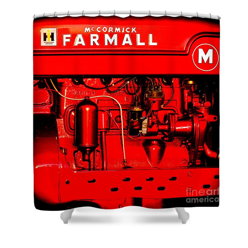 International Shower Curtain featuring the photograph Farmall Engine Detail by Olivier Le Queinec