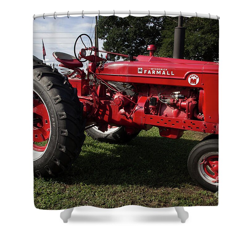 Tractor Shower Curtain featuring the photograph Farmall Super M by Mike Eingle