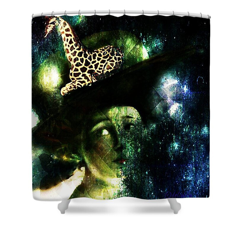 Woman Shower Curtain featuring the digital art Fashion Victim by Delight Worthyn
