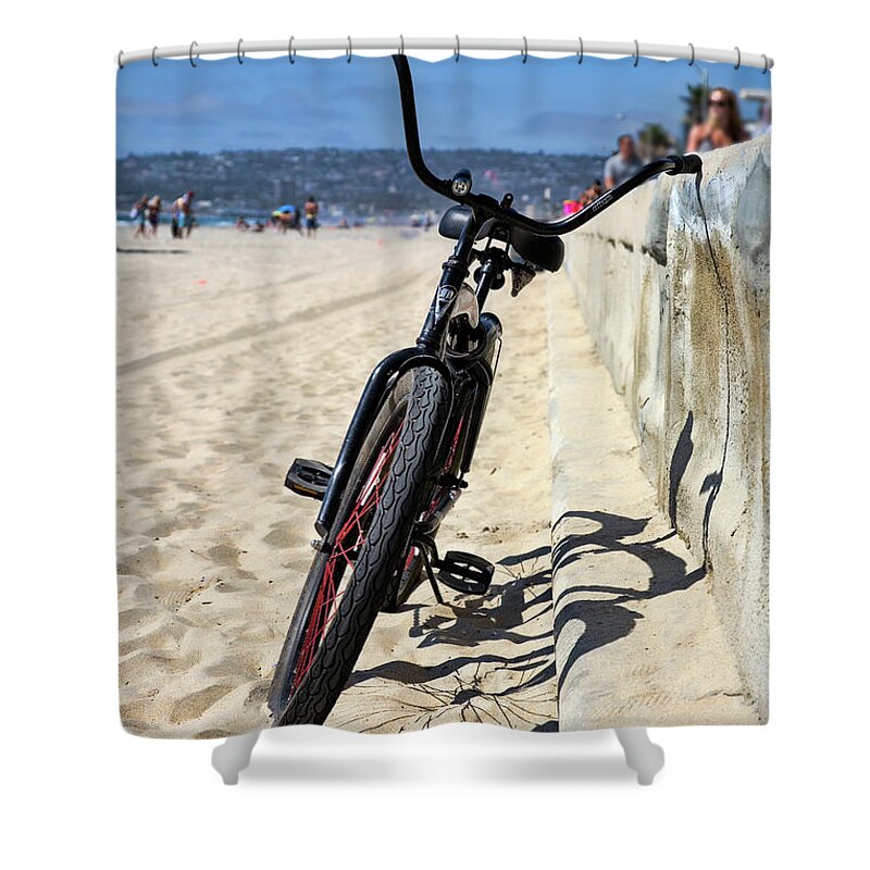 Beach Shower Curtain featuring the photograph Fat Tire - Color by Peter Tellone