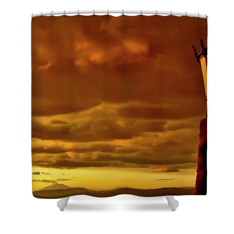 Fathers Day Shower Curtain featuring the photograph Fathers Day Storm by Albert Seger