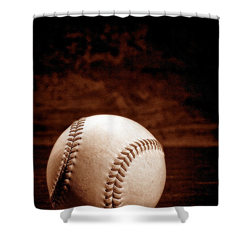 Baseball Shower Curtain featuring the photograph Favorite Pastime by Olivier Le Queinec