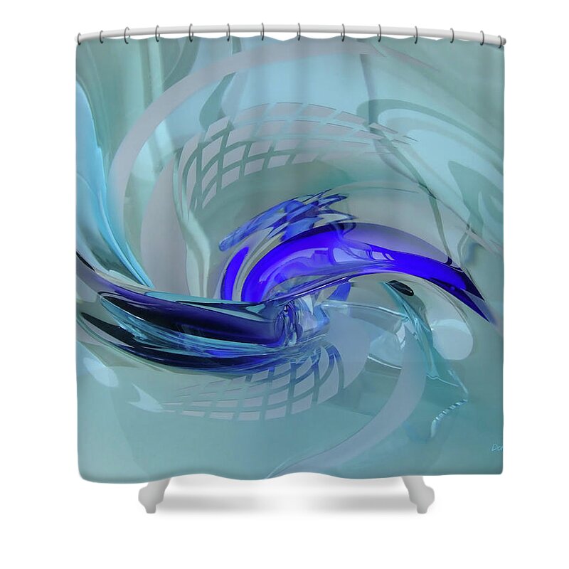 Glass Shower Curtain featuring the photograph Feeling Tiffany Blue by Donna Blackhall