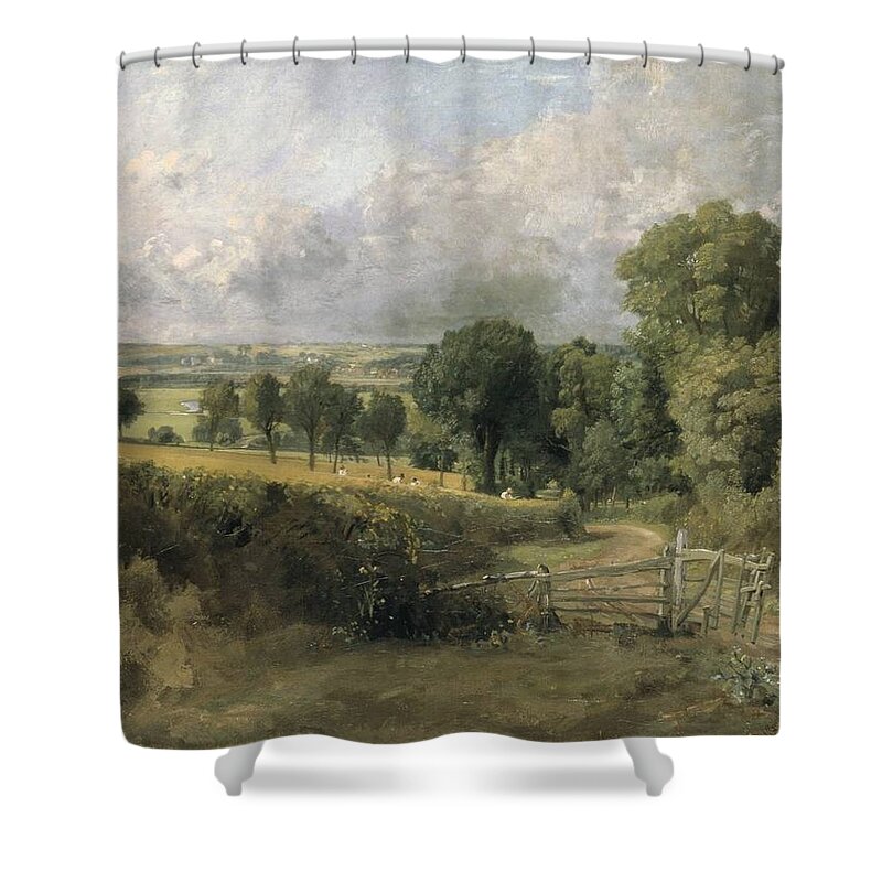 John Constable 17761837  Fen Lane Shower Curtain featuring the painting Fen Lane by John Constable
