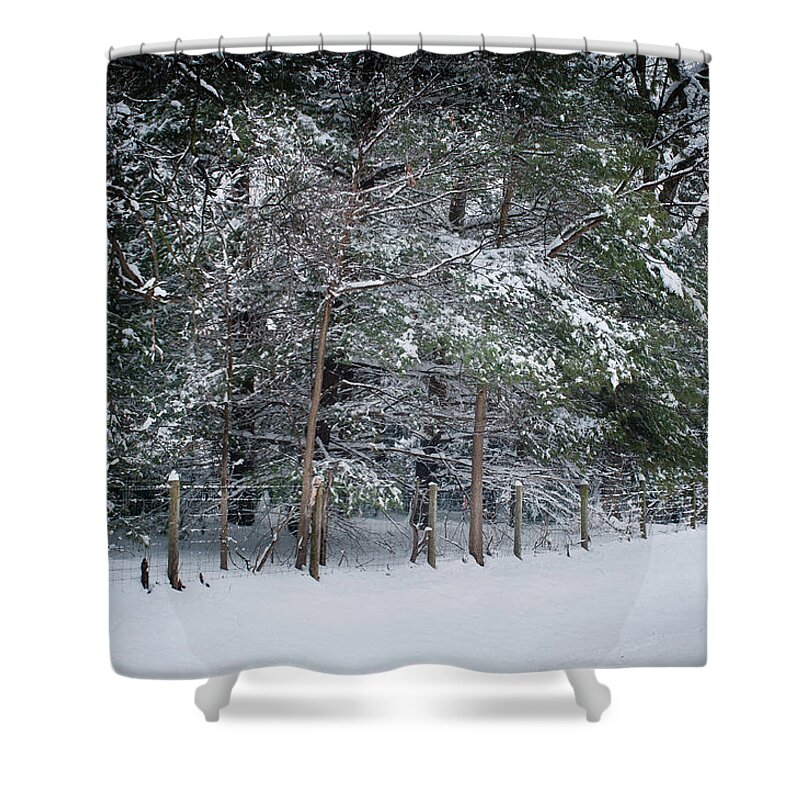 2018 Shower Curtain featuring the photograph Snow Day 3, Fieldwork, Hunter Hill, Hagerstown, Maryla by James Oppenheim