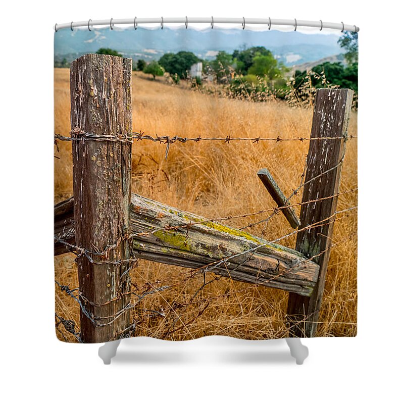Ranch Shower Curtain featuring the photograph Fence Posts by Derek Dean