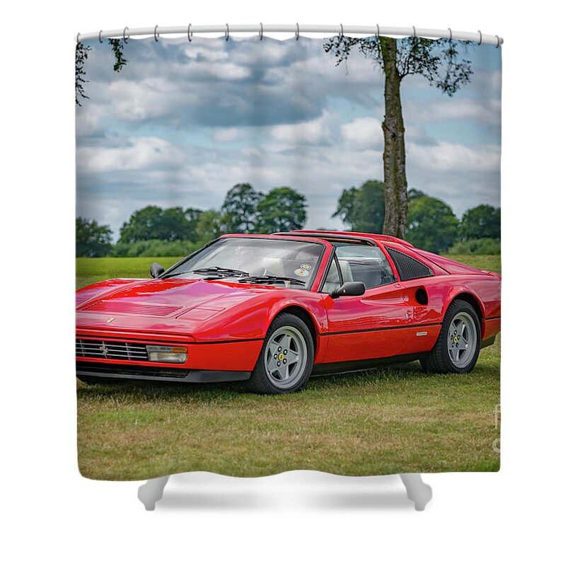 Ferrari Shower Curtain featuring the photograph Ferrari 328 GTS by Adrian Evans