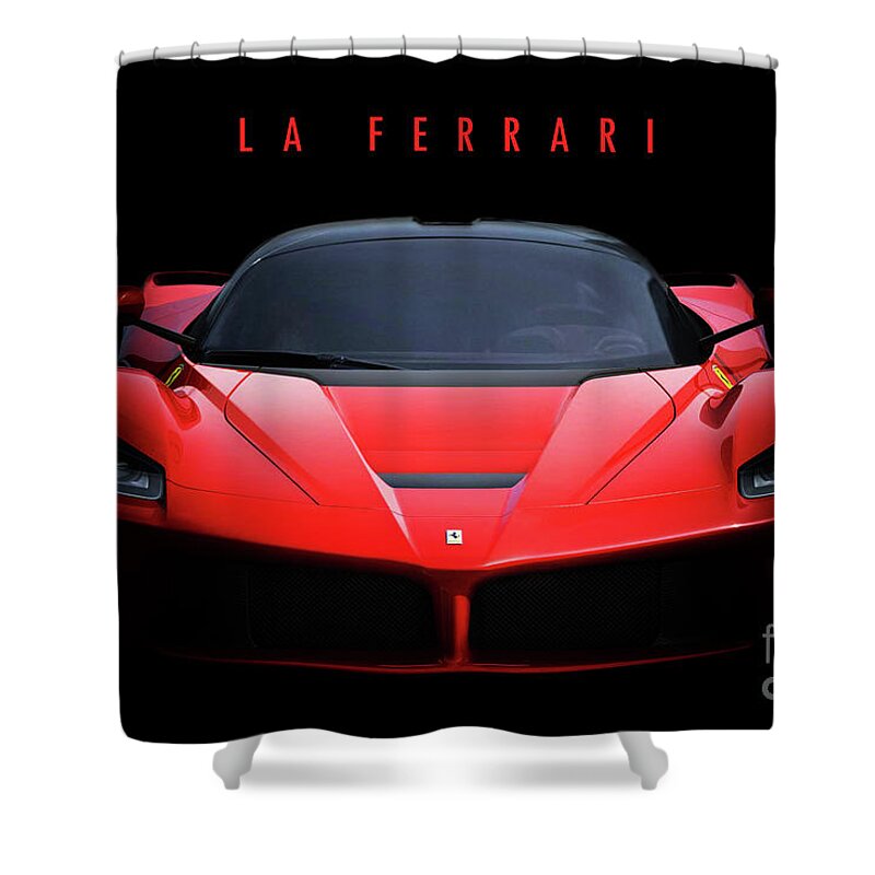 Ferrari Shower Curtain featuring the digital art Ferrari LaFerrari by Airpower Art