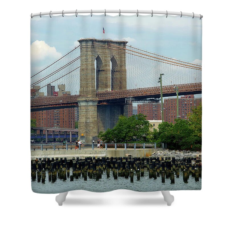 New York Shower Curtain featuring the photograph Ferry Hopping by Jim McCullaugh