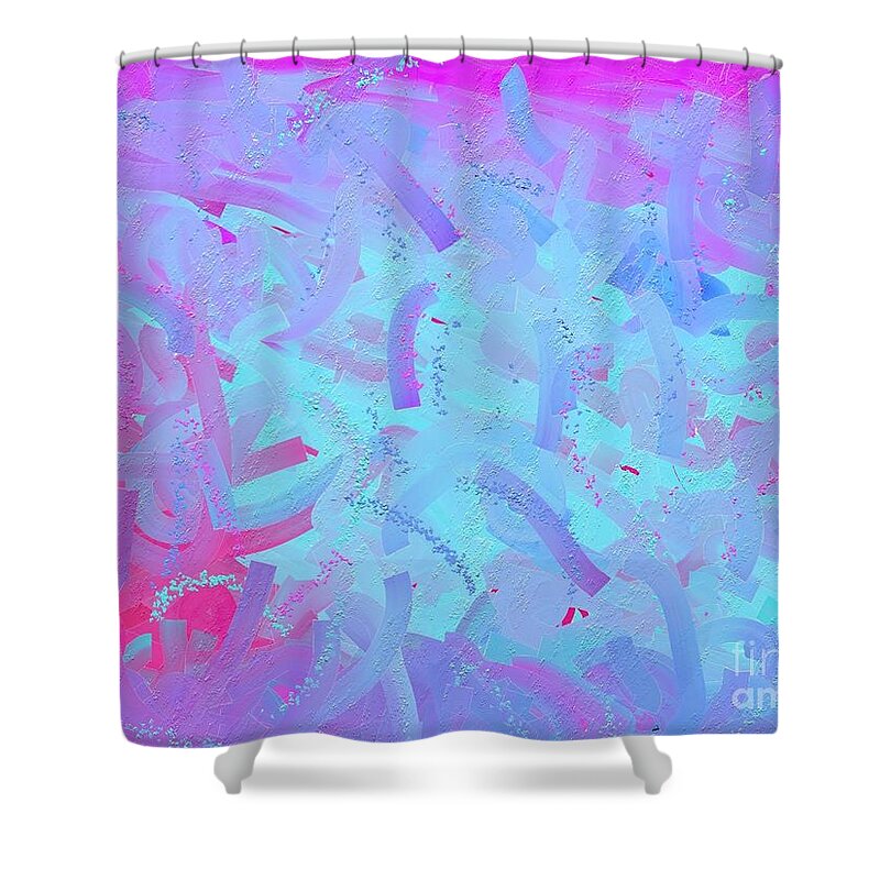 Abstract Shower Curtain featuring the digital art Festival by Chani Demuijlder