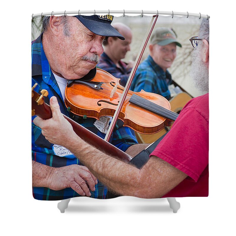 Fiddler Shower Curtain featuring the photograph Fiddlers Contest by David Wagner