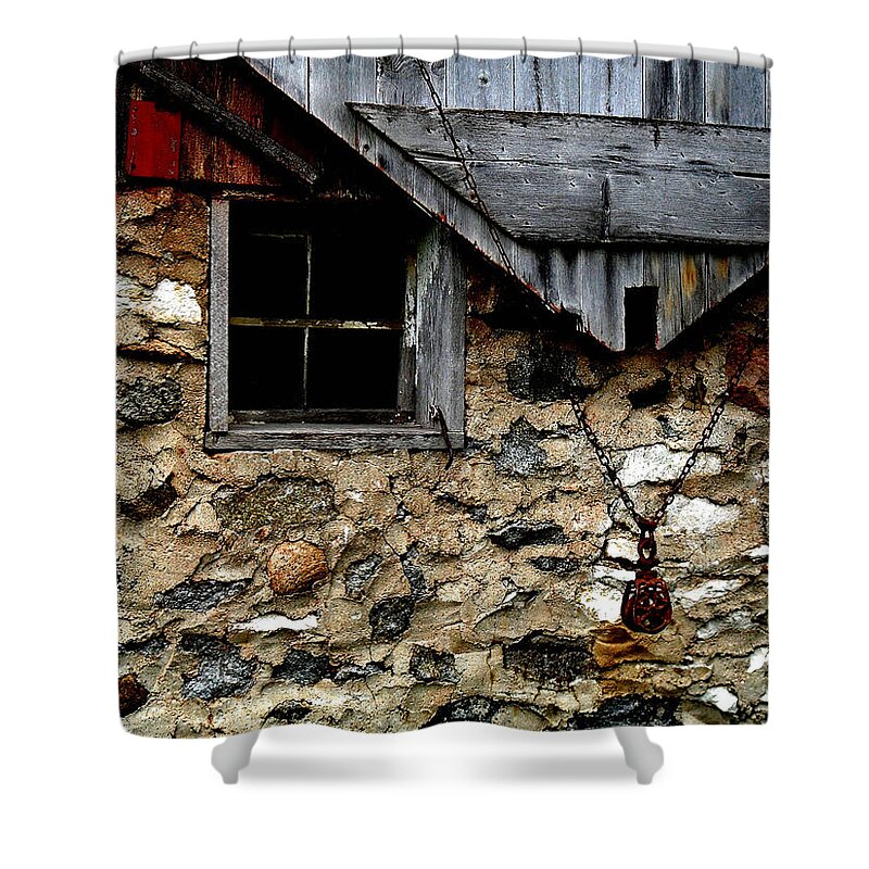 Barn Shower Curtain featuring the photograph Field Stone Barn by Julie Hamilton