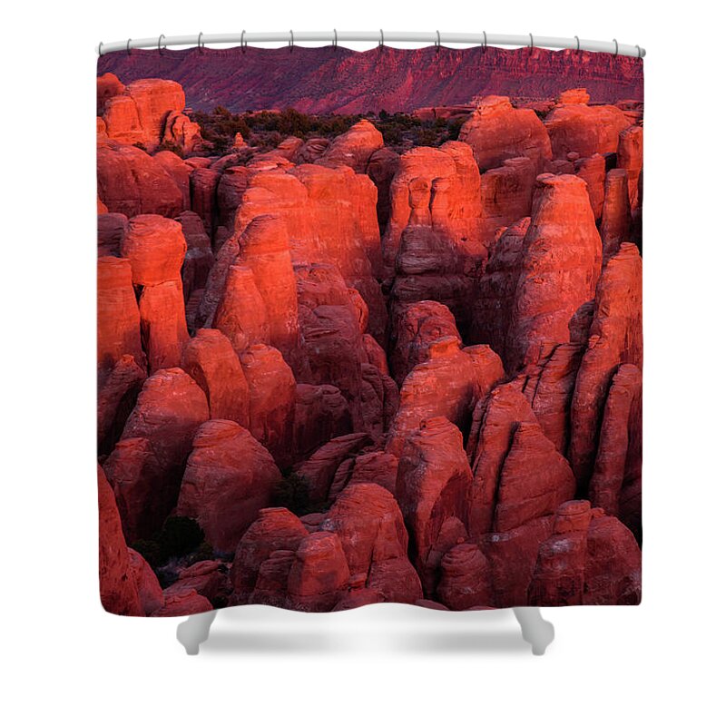 Utah Shower Curtain featuring the photograph Fiery Furnace by Dustin LeFevre