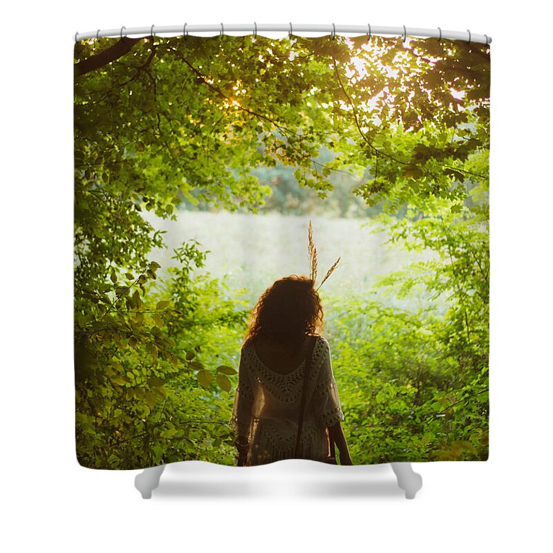 Girl Shower Curtain featuring the photograph Fighter by Irma Vargic