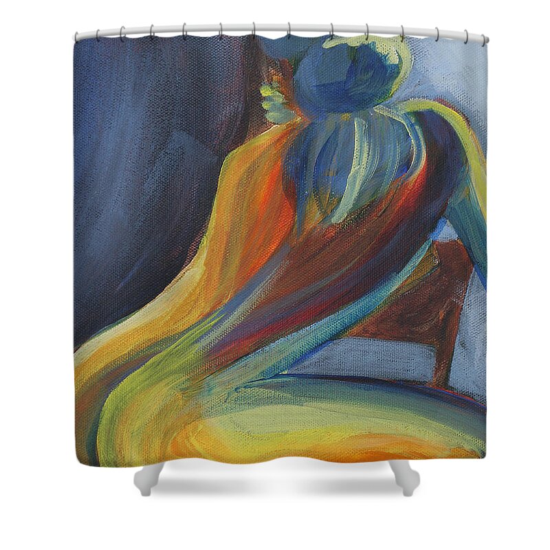 Figure Shower Curtain featuring the painting Figure II by Trina Teele