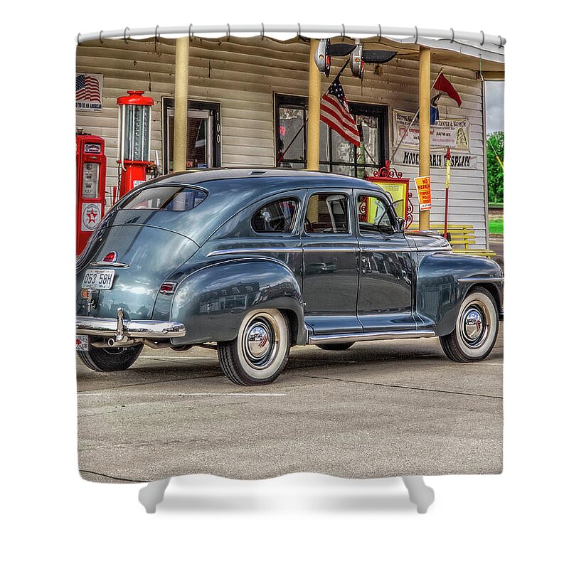 Classic Car Shower Curtain featuring the photograph Fill Er Up by Kevin Lane