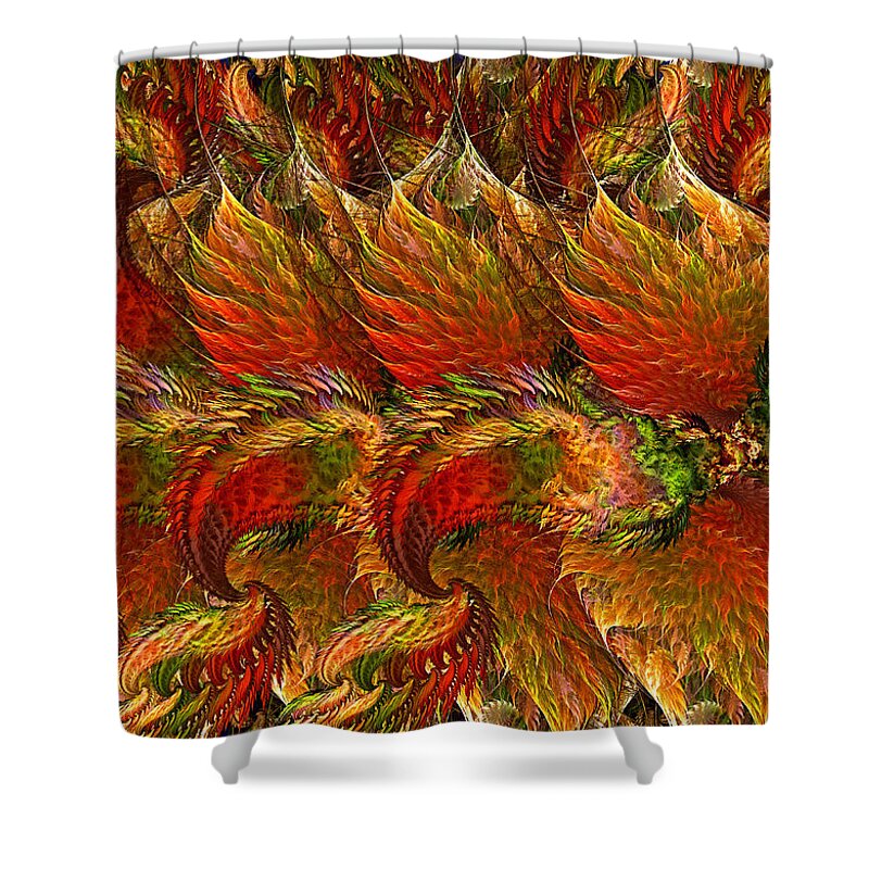Abstract Shower Curtain featuring the digital art Finality by Georgiana Romanovna